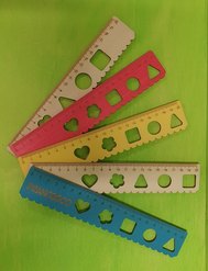 COLORED SHAPES RULER - YELLOW