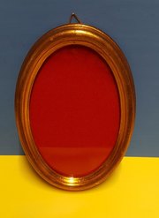 Frame gold oval 15x10