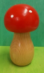 Nut crushing red mushroom