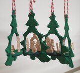 green tree decoration pack of 4