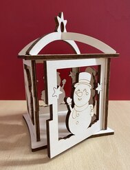 Christmas lantern SANTA - PUPAZZO