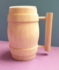 Jug with handle barrel