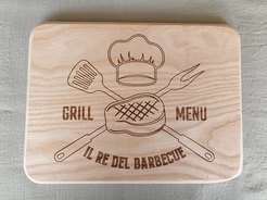 TAGLIERE RETTANGOLARE EXTRA GRILL MENU - NEUTRO