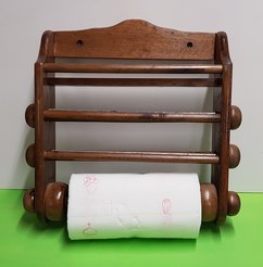 3 dyed walnut paper towel holder