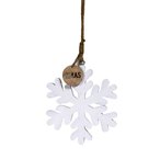 Decoration snowflake white wood