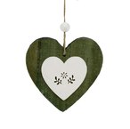 Decorazione cuore legno verde