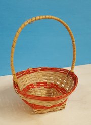 Mini basket bomb. bamboo handle color