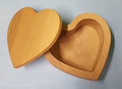 Walnut casket heart
