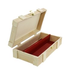 2 bottle wine box in natural pine