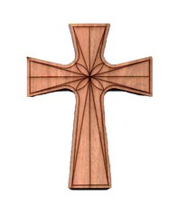 Cross for carving walnut big wide