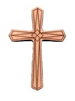 Cross for carving walnut small bits