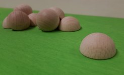Semisfera faggio mm.30 ( SET DA 10 PZ )