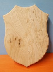 Scudetto/Crest modello gigante in ciliegio